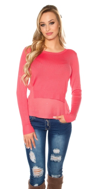 2 in 1 sweater Coral